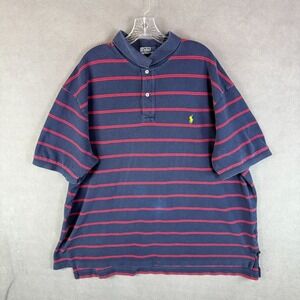 Polo Ralph Lauren Mens Polo Shirt 3XB Vintage Striped Big‎ 90s Y2K Preppy Skate